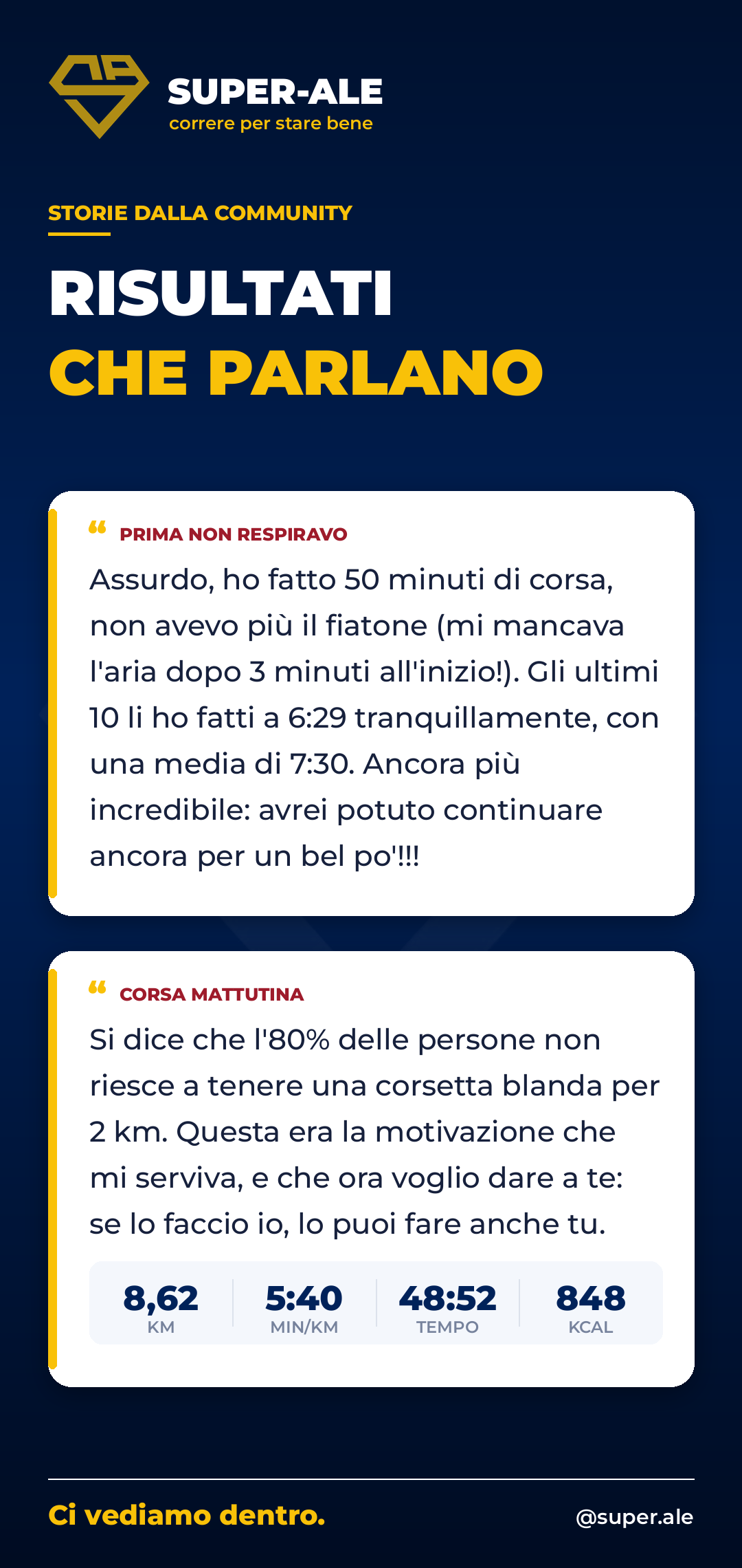 Storia dalla community SUPER-ALE: risultati reali di un'iscritta — 50 minuti di corsa senza fiatone